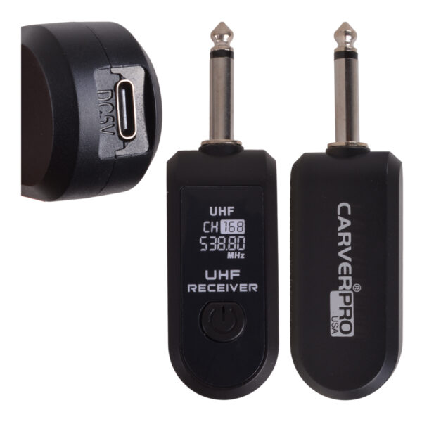 KIT INALAMBRICO UHF - CONVERTIDOR PARA 2 MICROFONOS CARVERPRO WMC-2U